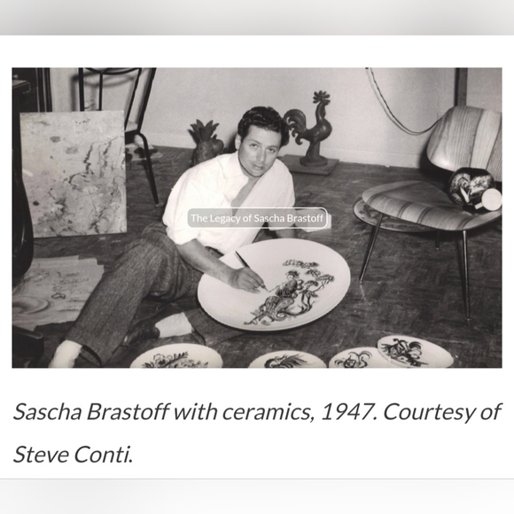 MCM Sascha Brastoff Golden Enamel, Amber Grapes on Copper 6 7/8" Bowl - Picture 2 of 12